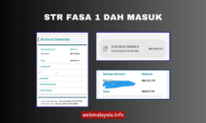 STR Fasa 1 Dah Masuk: Semak Status Permohonan & Bayaran Terkini