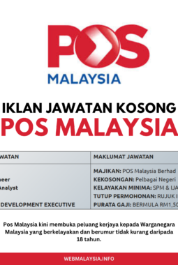 Peluang Kerjaya Terkini di POS Malaysia Berhad