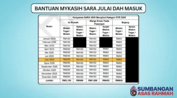 Bantuan Mykasih SARA Bulan Julai 2025 Dah Masuk – Boleh Semak Sekarang
